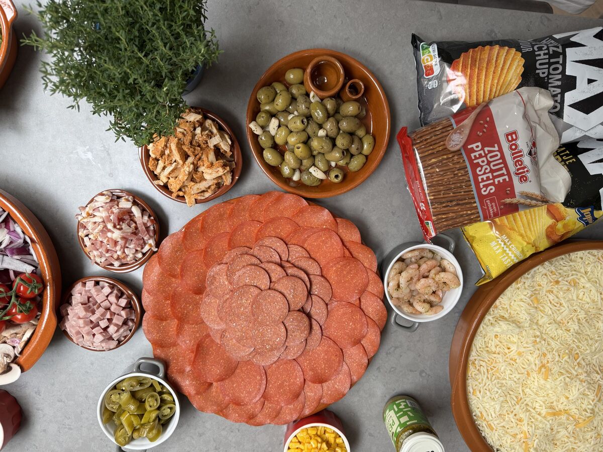 Verse ingrediënten voor de pizza